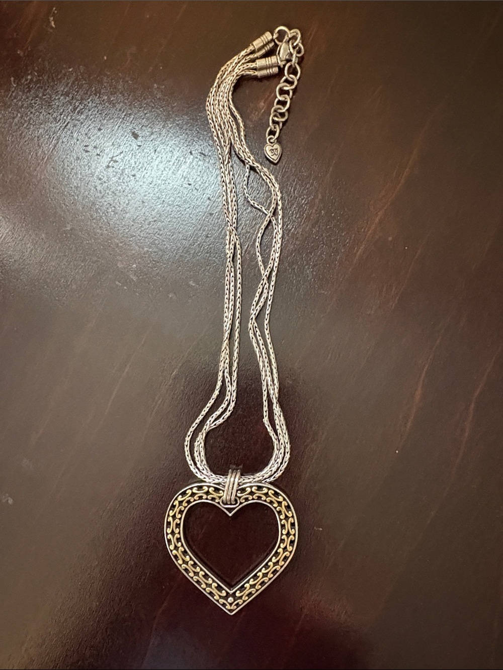 Brighton Silver Heart Filigree Pendant Necklace - Picture 2 of 5